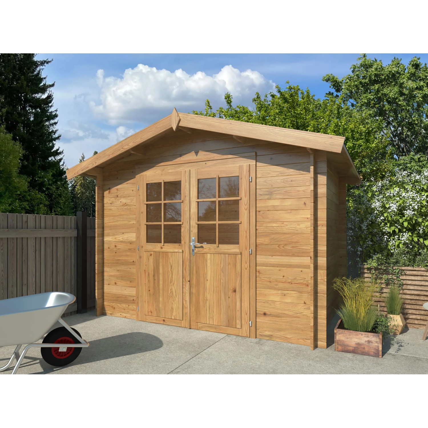 Palmako Holz-Gartenhaus - Druckimprägniert 332 cm x 180 cm FSC®