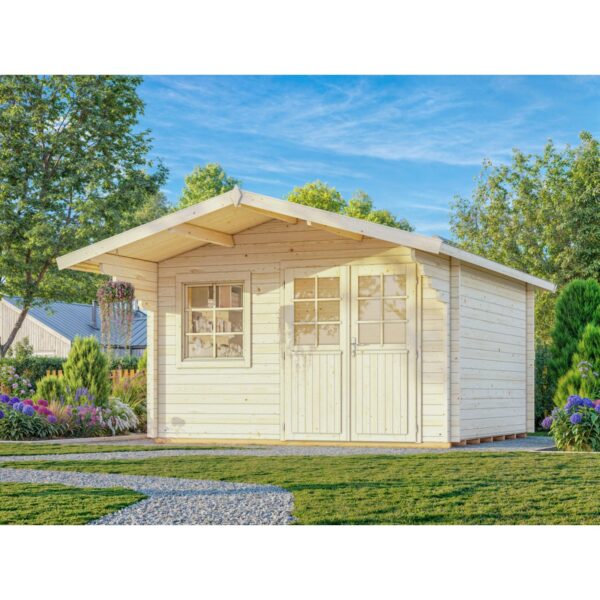 Palmako Gartenhaus Sally 360 x 360 cm Lackiert Dunkelgrau-Weiß FSC® Palmako Gartenhaus Sally 360 x 360 cm Lackiert Dunkelgrau-Weiß FSC®