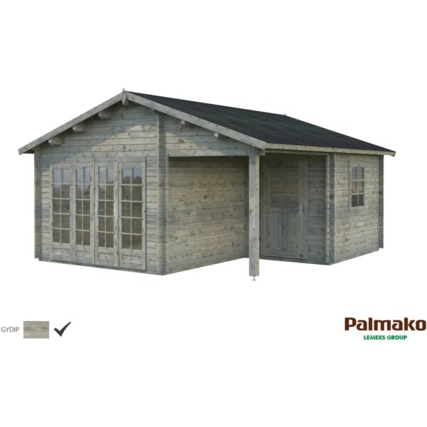 Palmako Irene Holz-Gartenhaus Grau Satteldach Tauchgrundiert 530 cm x 550 cm Palmako Irene Holz-Gartenhaus Grau Satteldach Tauchgrundiert 530 cm x 550 cm