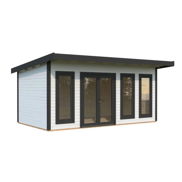Palmako Holz-Gartenhaus Aurelia Pultdach Weiß Lackiert 530 cm x 300 cm 15,2 m²