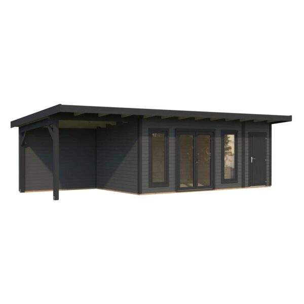 Palmako Holz-Gartenhaus Aurelia Pultdach Lackiert 889 cm x 300 cm 24,6 m²