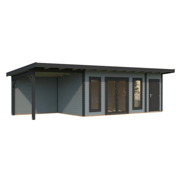 Palmako Holz-Gartenhaus Aurelia Pultdach Lackiert 889 cm x 300 cm 24,6 m²