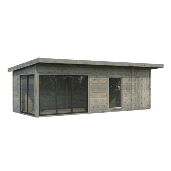 Palmako Holz-Gartenhaus Andrea Slide Pultdach Tauchgrundiert 735 cm x 300 cm