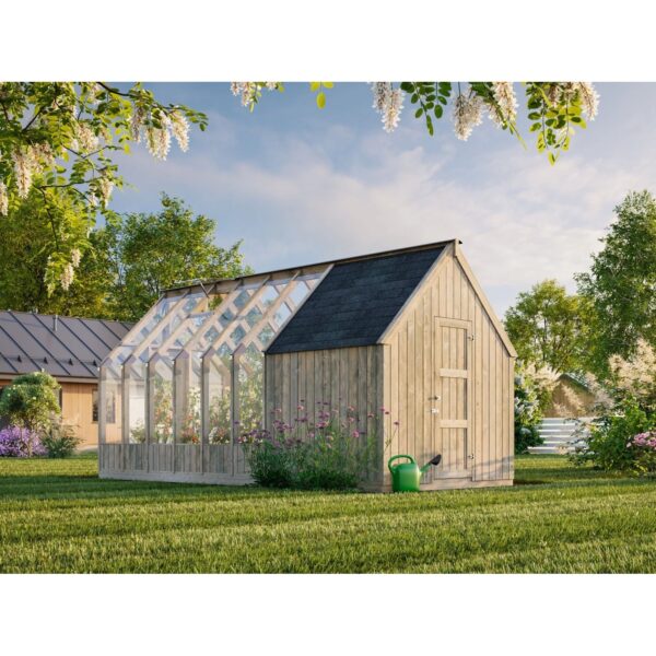 Palmako Holz-Gartenhaus Emilia Satteldach Druckimprägniert 240 cm x 550 cm