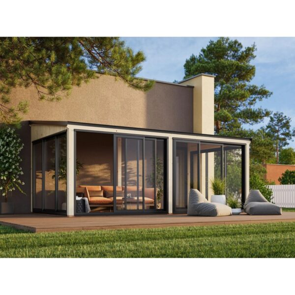 Palmako Holz-Gartenhaus Lumi Slide Pultdach Unbehandelt 582 cm x 297 cm 16,2 m²
