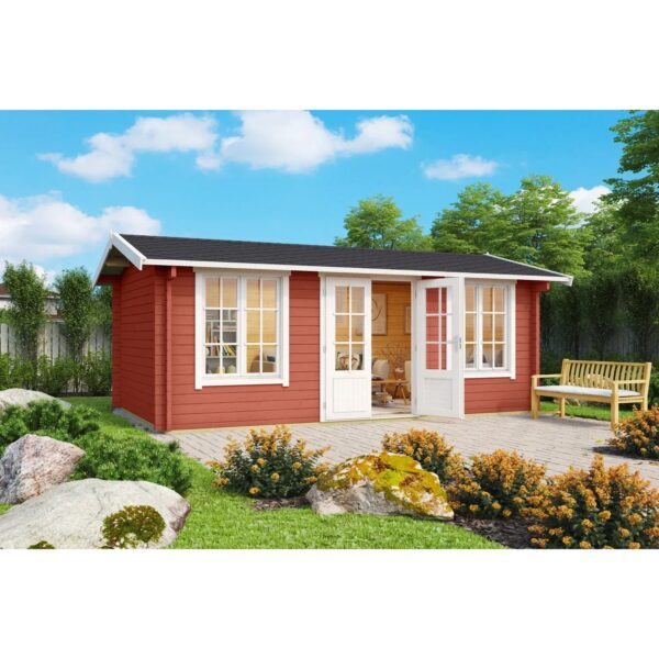 Lasita Holz-Gartenhaus Pembrokeshire 53 Satteldach Lasiert 480 cm x 280 cm