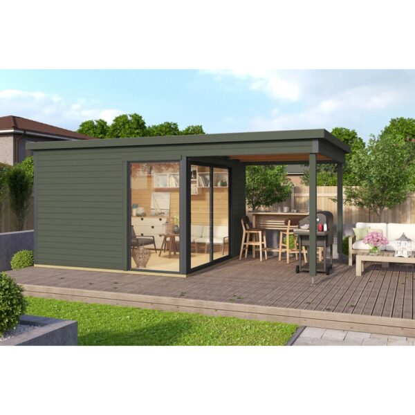 Lasita Holz-Gartenhaus Domeo 2 Flachdach Lasiert 504.4 cm x 300 cm 5,82 m² Lasita Holz-Gartenhaus Domeo 2 Flachdach Lasiert 504.4 cm x 300 cm 5,82 m²