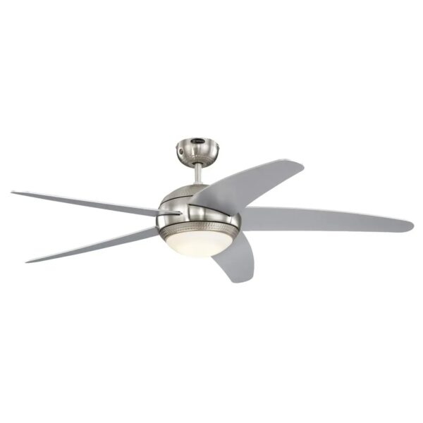 WESTINGHOUSE Westinghouse Deckenventilator Bendan Silber mit LED Beleuchtung und Fernbedienung WESTINGHOUSE Westinghouse Deckenventilator Bendan Silber mit LED Beleuchtung und Fernbedienung