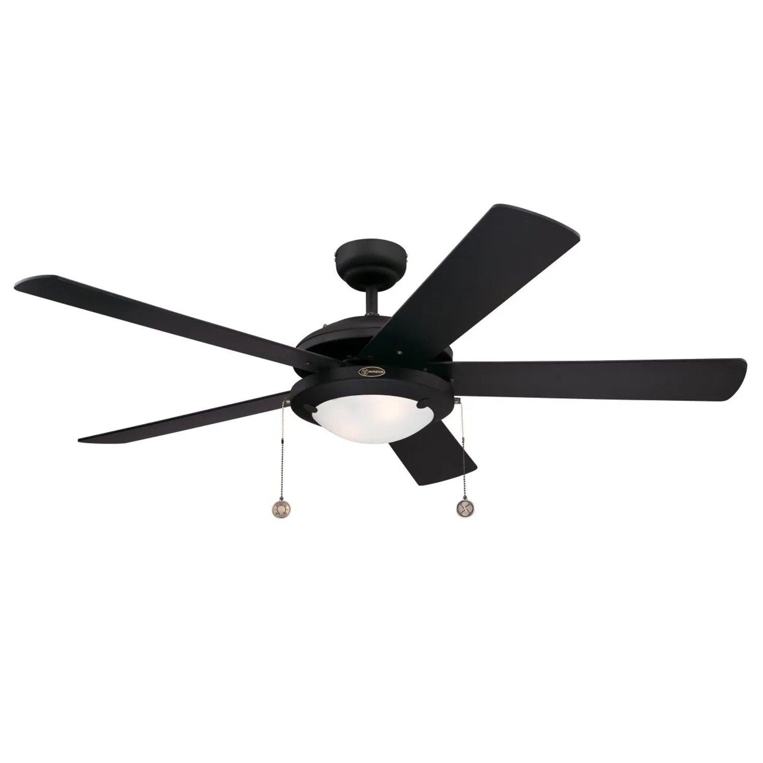 WESTINGHOUSE Deckenventilator Comet Schwarz 132 cm mit Beleuchtung und Zugketten