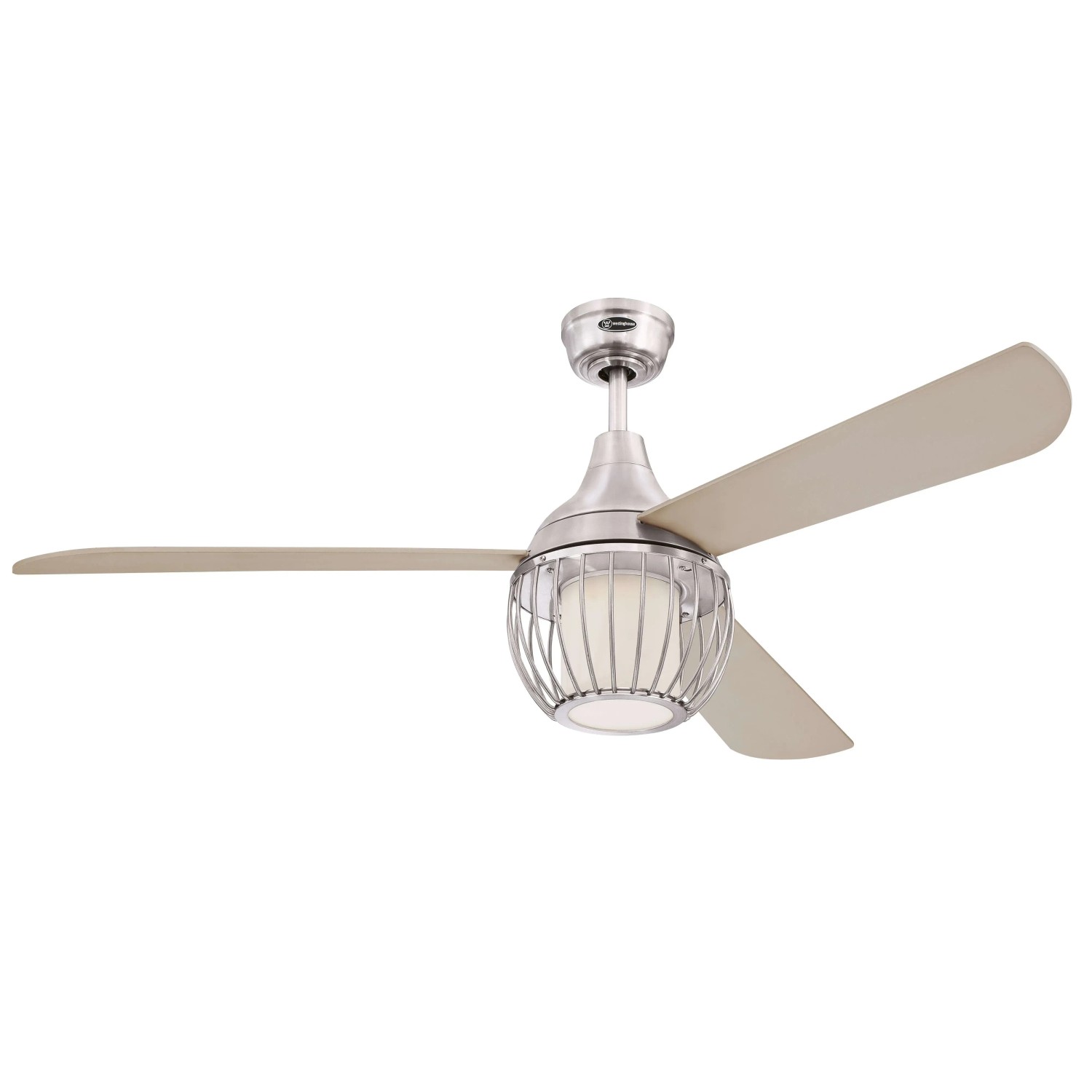 WESTINGHOUSE Deckenventilator Graham Nickel 132 cm mit LED Beleuchtung und Fernbedienung
