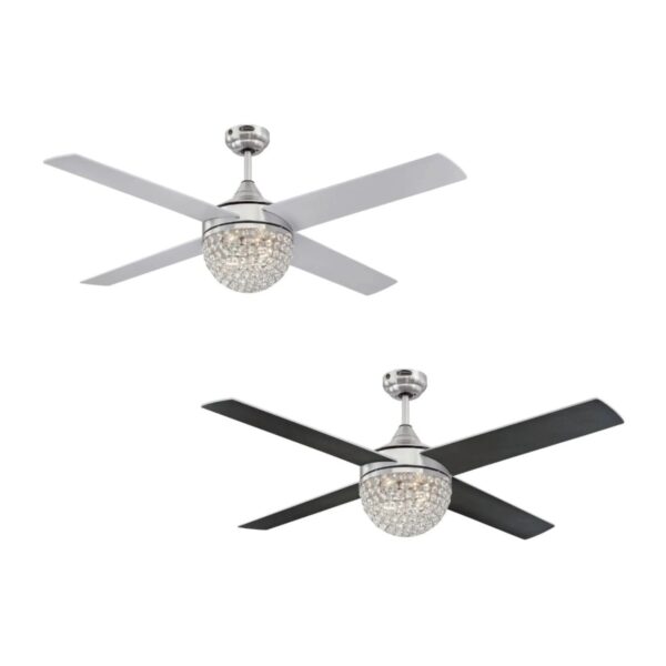WESTINGHOUSE Deckenventilator Kelcie Nickel 132 cm mit Beleuchtung und Fernbedienung