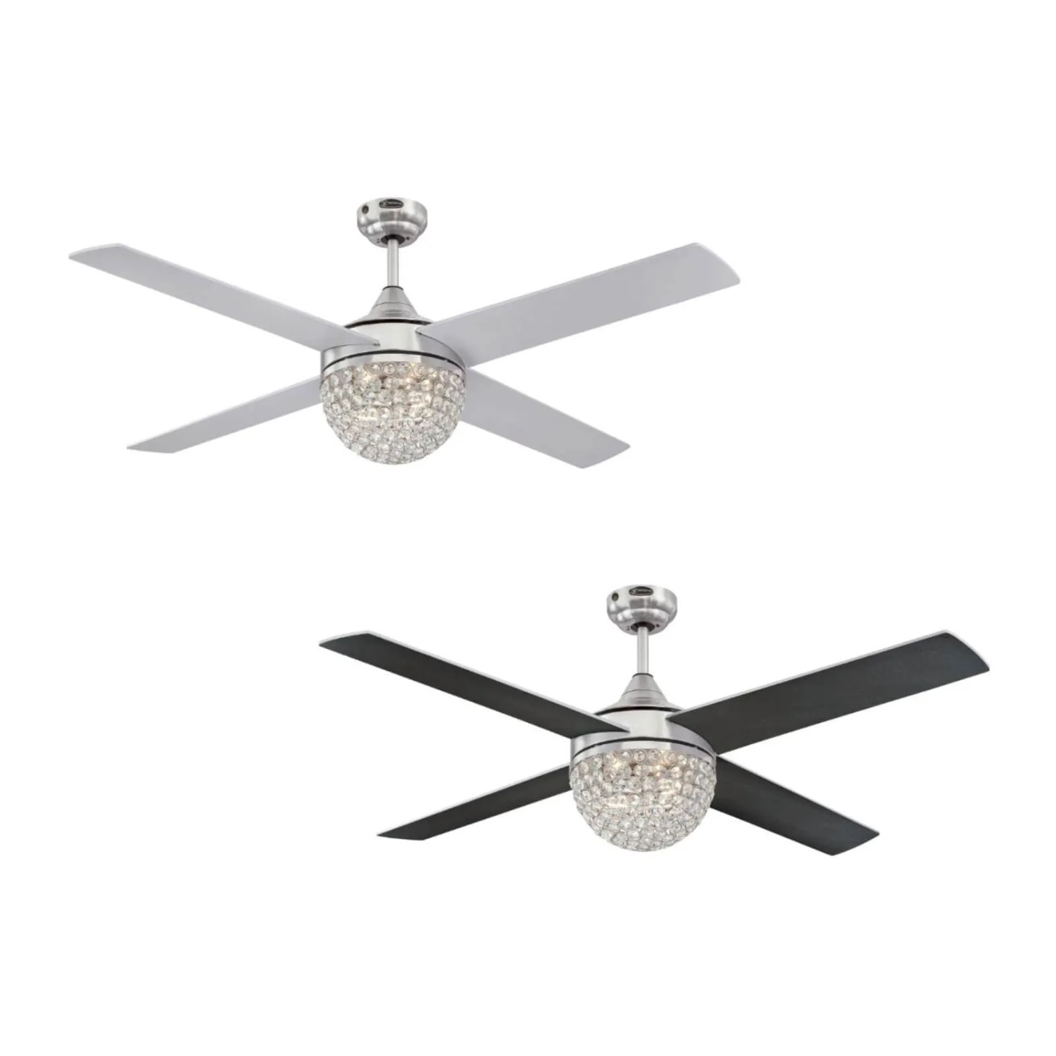 WESTINGHOUSE Deckenventilator Kelcie Nickel 132 cm mit Beleuchtung und Fernbedienung