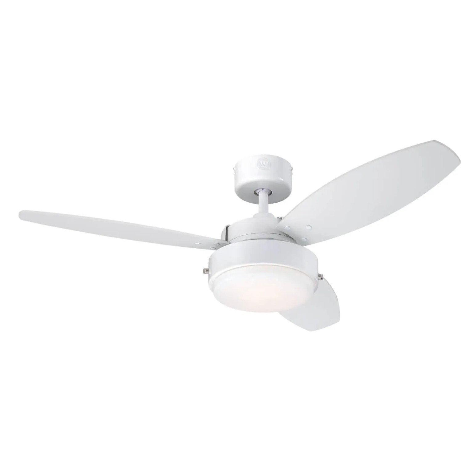 WESTINGHOUSE Deckenventilator Alloy Weiß 105 cm mit Beleuchtung und Zugketten