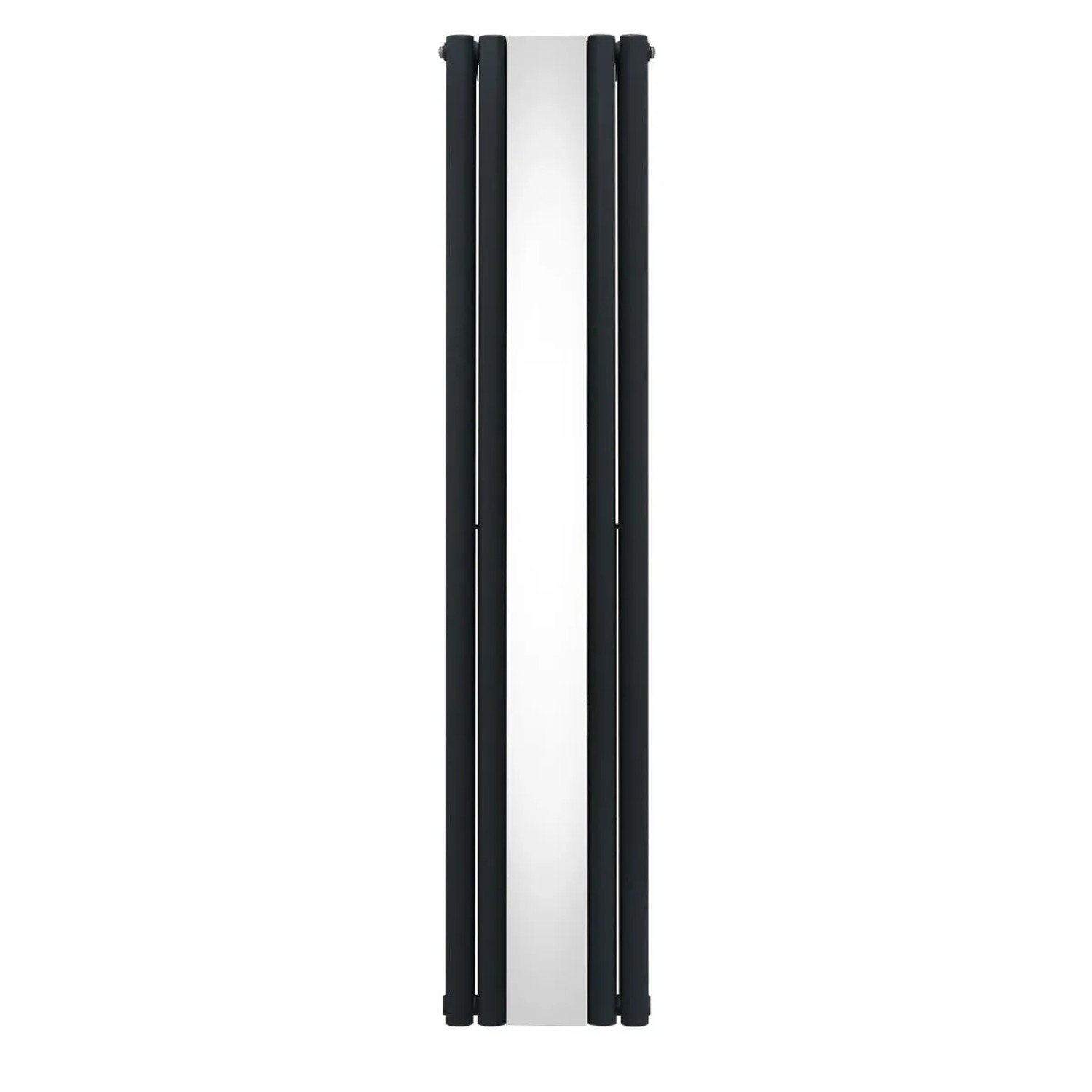 Monstershop Oval Röhrenheizkörper mit Spiegel 1800mm x 380mm Anthrazitgrau