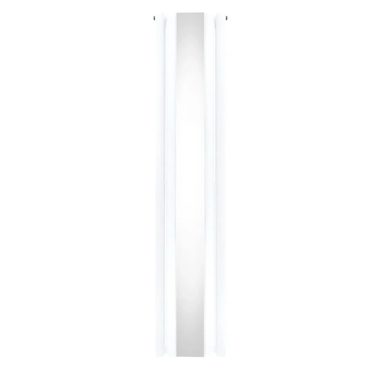 Monstershop Oval Röhrenheizkörper mit Spiegel 1800mm x 380mm Weiß
