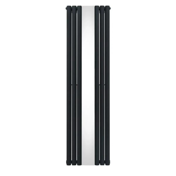 Monstershop Oval Röhrenheizkörper mit Spiegel 1800mm x 500mm Anthrazitgrau