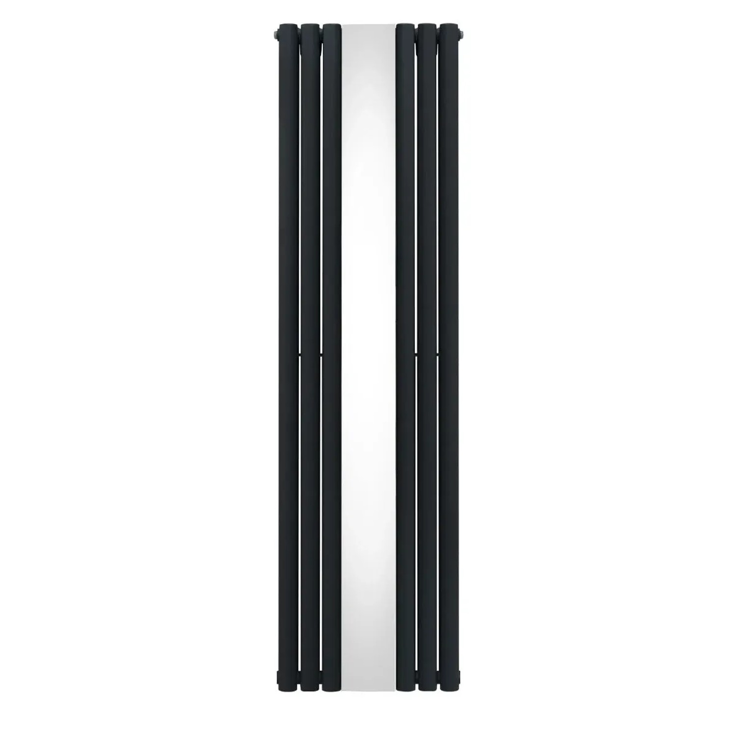 Monstershop Oval Röhrenheizkörper mit Spiegel 1800mm x 500mm Anthrazitgrau