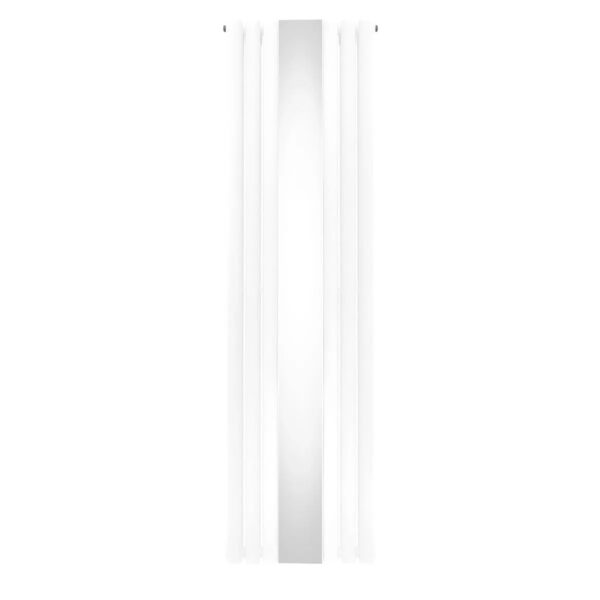 Monstershop Oval Röhrenheizkörper mit Spiegel 1800mm x 500mm Weiß