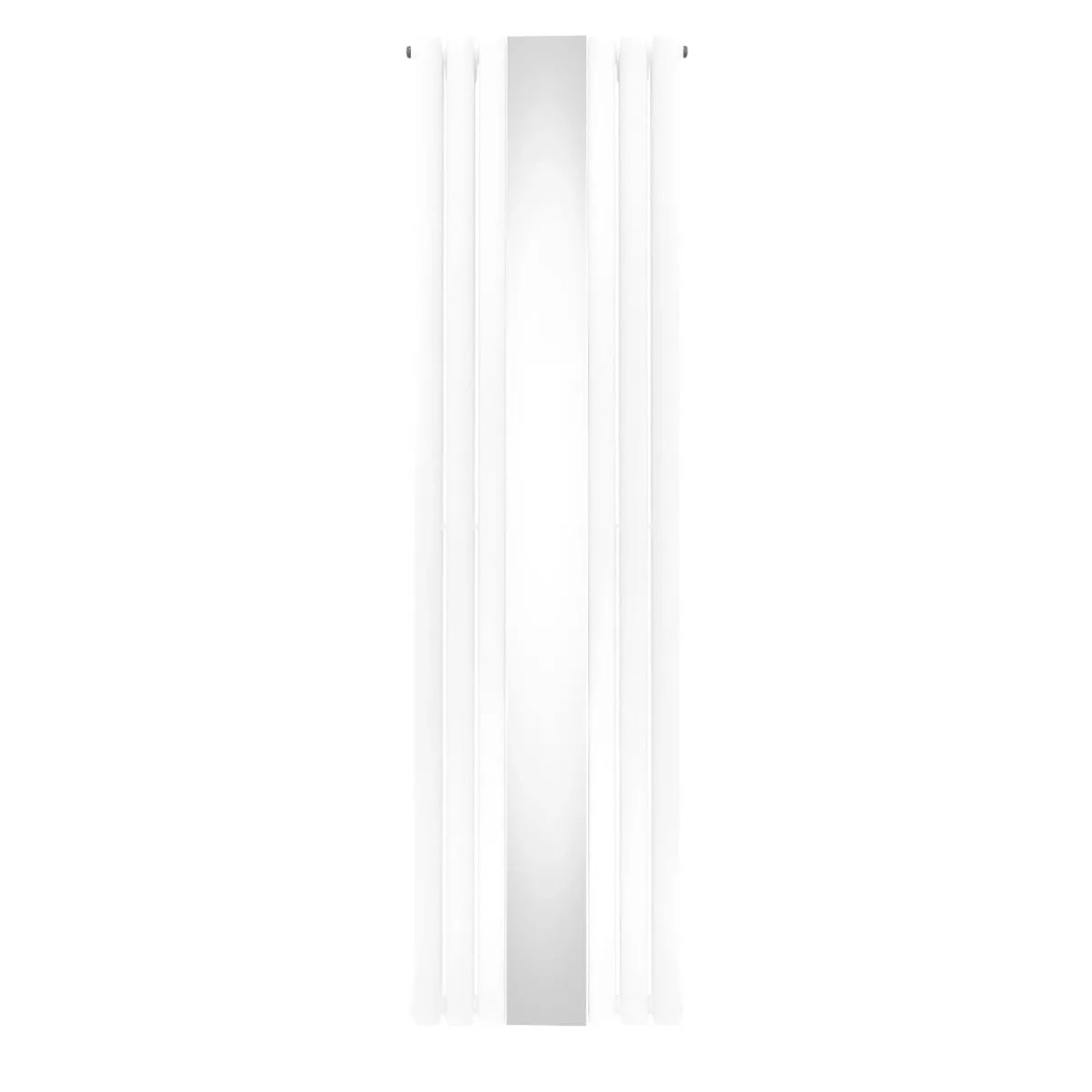 Monstershop Oval Röhrenheizkörper mit Spiegel 1800mm x 500mm Weiß