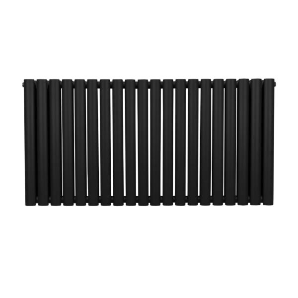 Monstershop Oval Röhrenheizkörper 600mm x 1200mm Schwarz