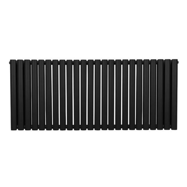 Monstershop Oval Röhrenheizkörper 600mm x 1440mm Schwarz