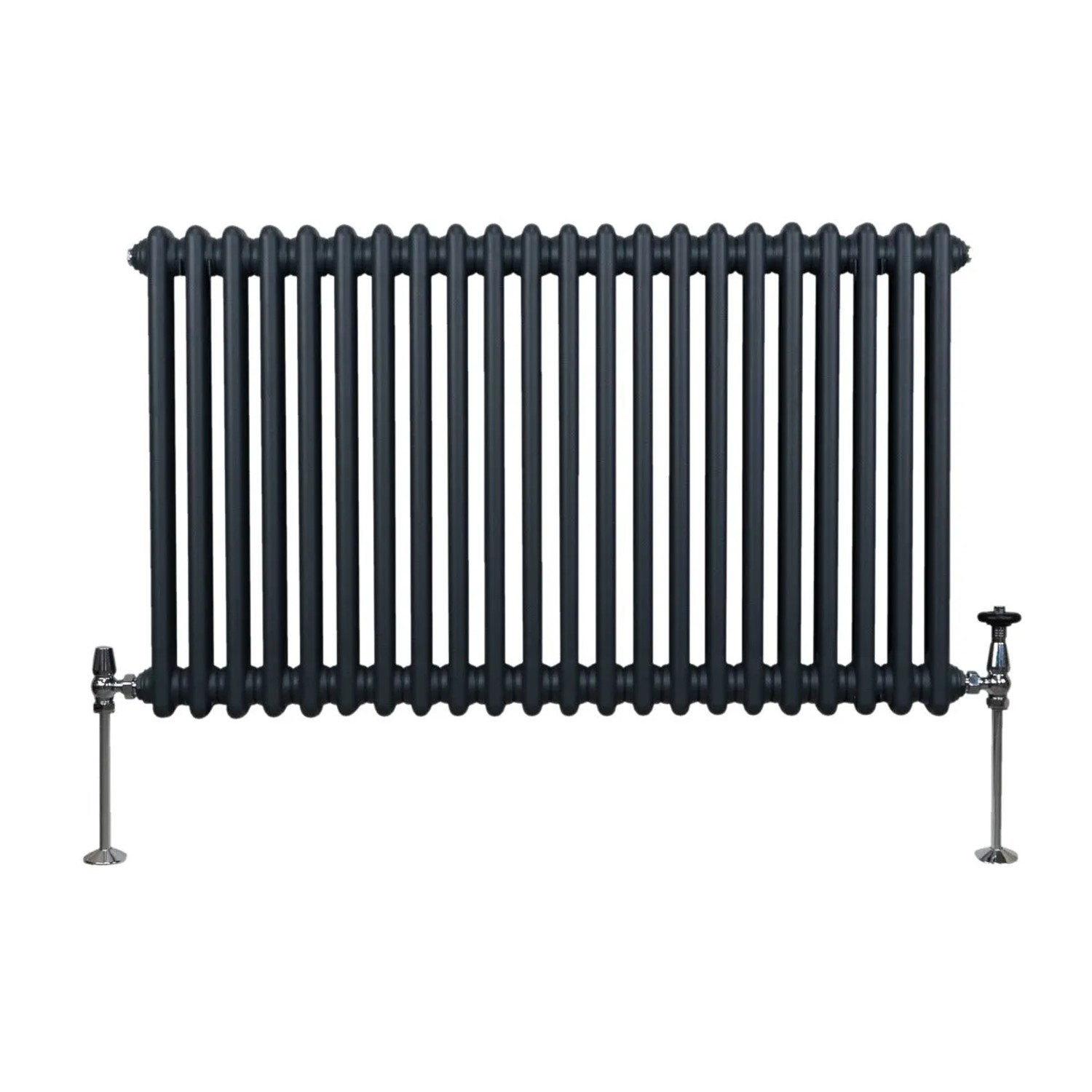 Monstershop Traditioneller 2 Spalten Heizkörper 600 x 1012 mm Anthrazitgrau
