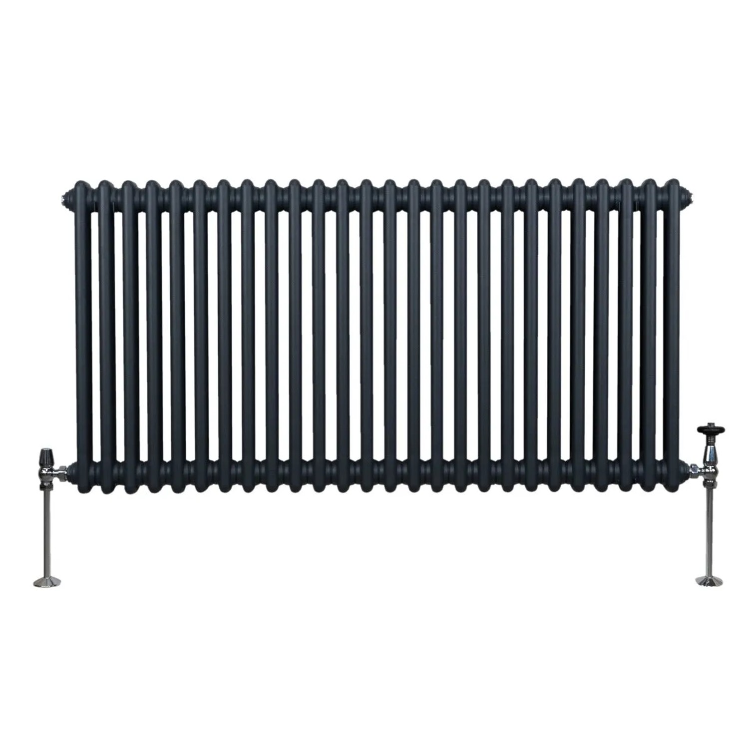 Monstershop Traditioneller 2 Spalten Heizkörper 600 x 1192 mm Anthrazitgrau