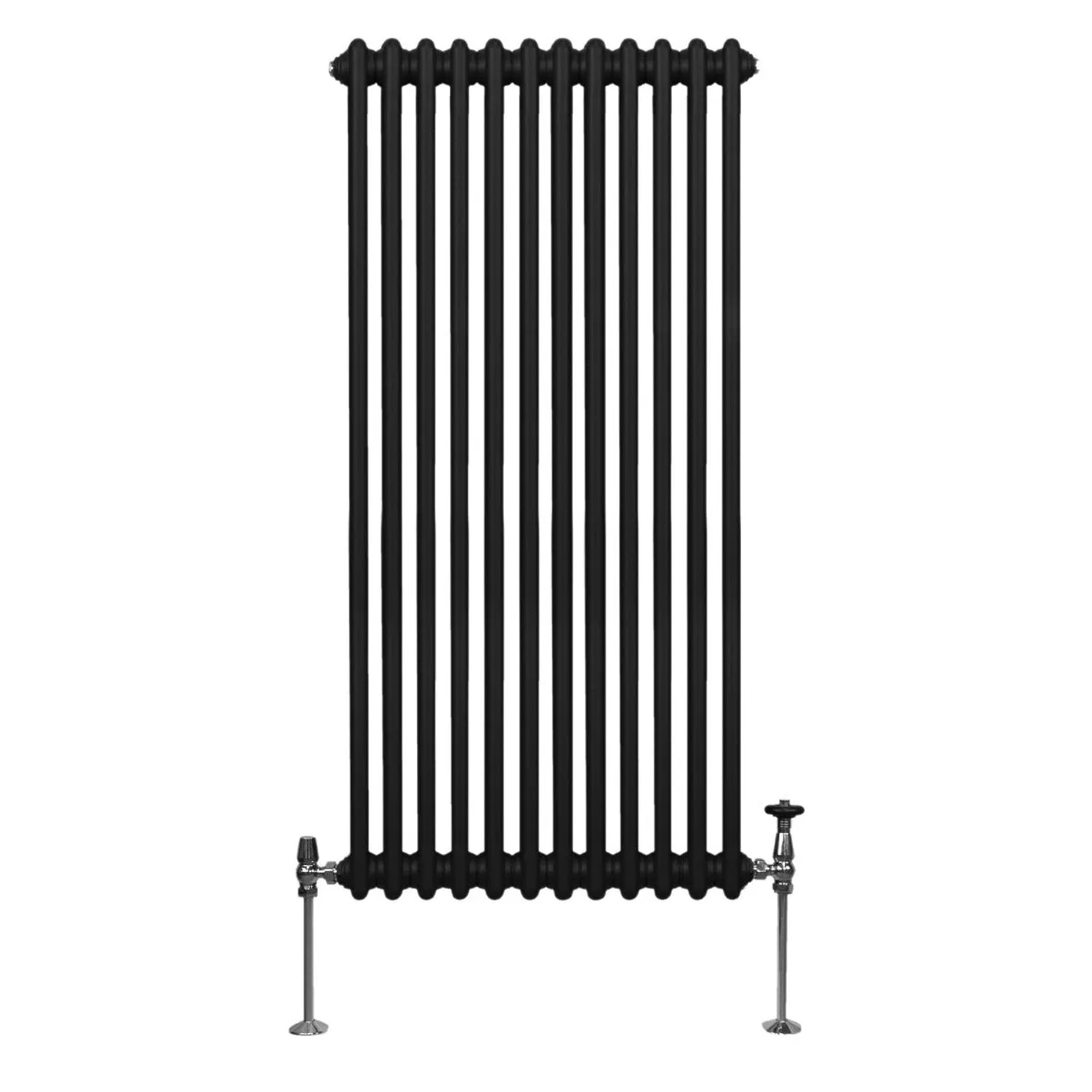 Monstershop Traditioneller 2 Spalten Heizkörper 1500 x 562 mm Schwarz