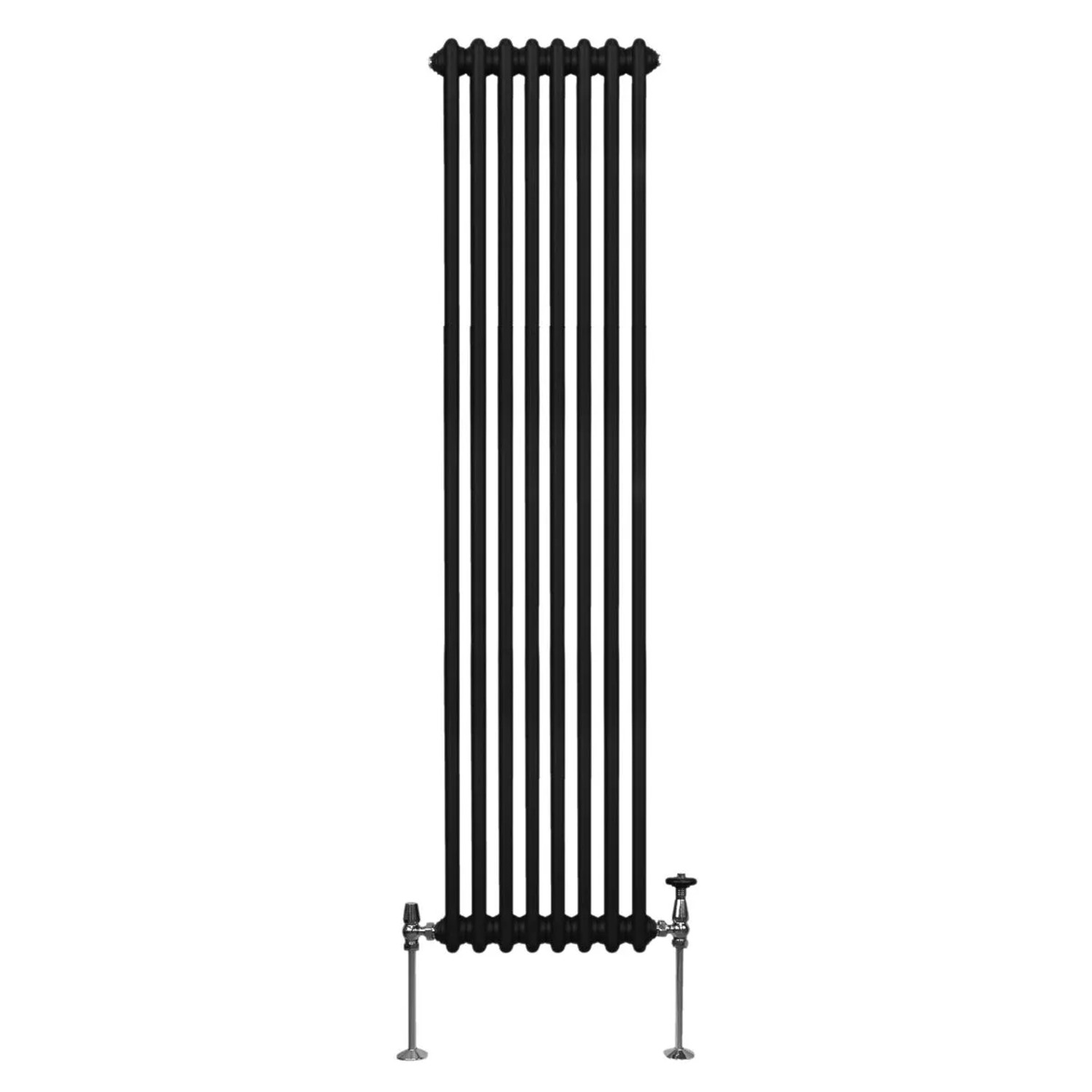 Monstershop Traditioneller 2 Spalten Heizkörper 1800 x 382 mm Schwarz