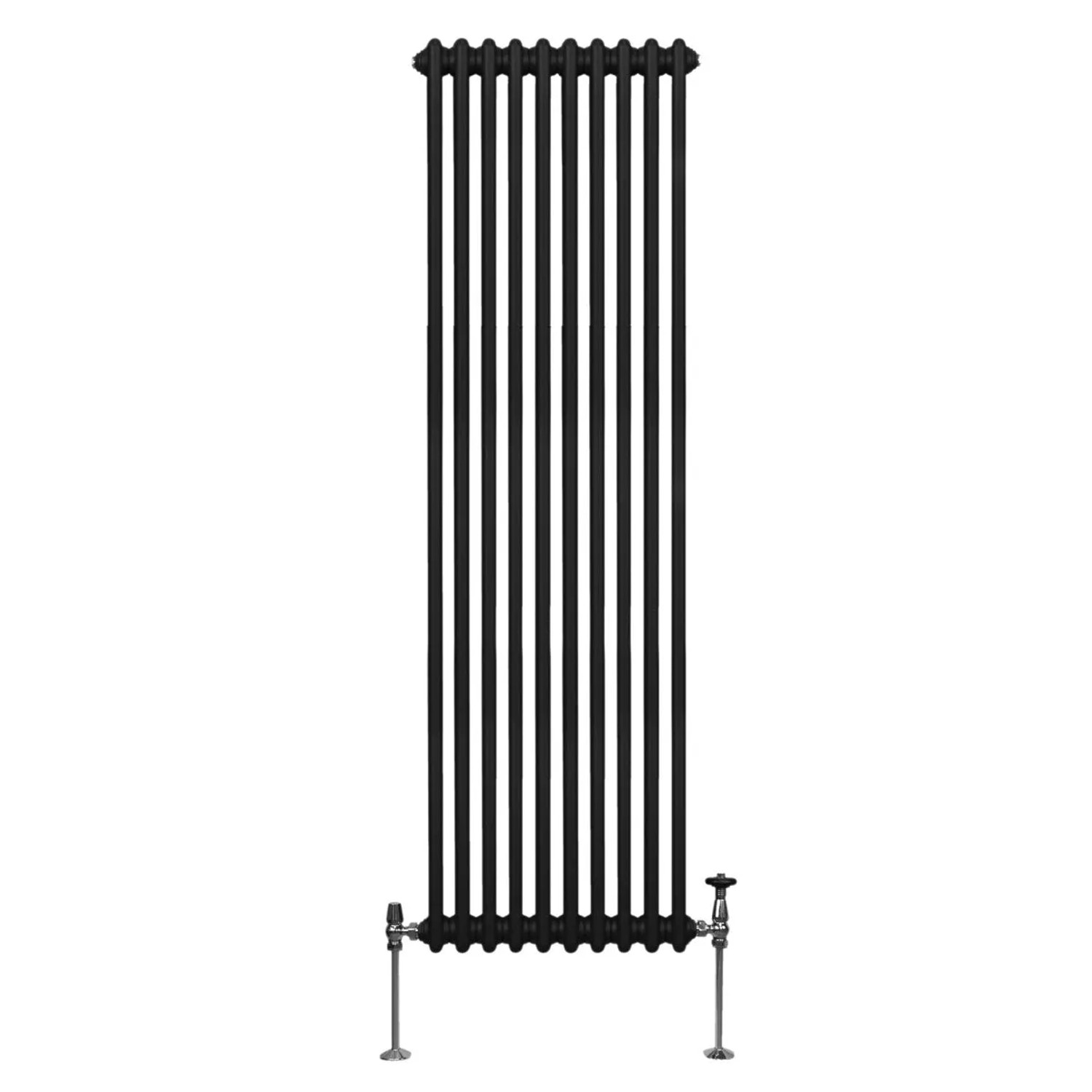 Monstershop Traditioneller 2 Spalten Heizkörper 1800 x 472 mm Schwarz