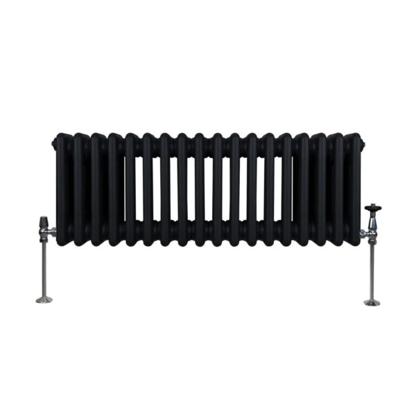 Monstershop Traditioneller 3 Spalten Heizkörper 300 x 832 mm Schwarz