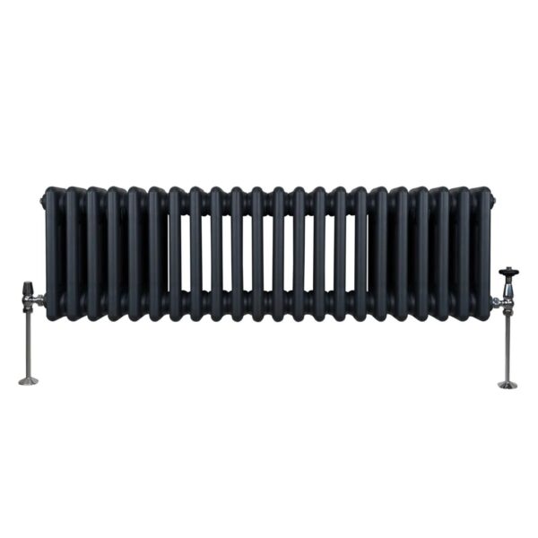 Monstershop Traditioneller 3 Spalten Heizkörper 300 x 1012 mm Anthrazitgrau