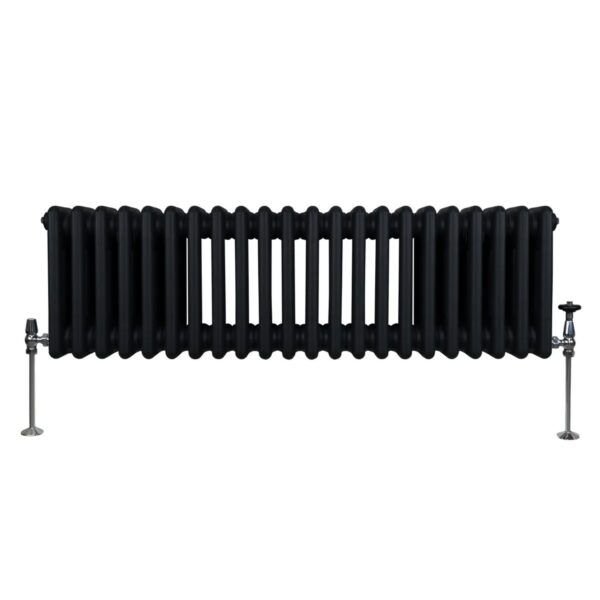 Monstershop Traditioneller 3 Spalten Heizkörper 300 x 1012 mm Schwarz
