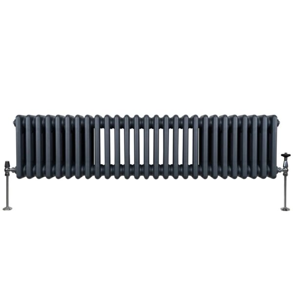 Monstershop Traditioneller 3 Spalten Heizkörper 300 x 1192 mm Anthrazitgrau