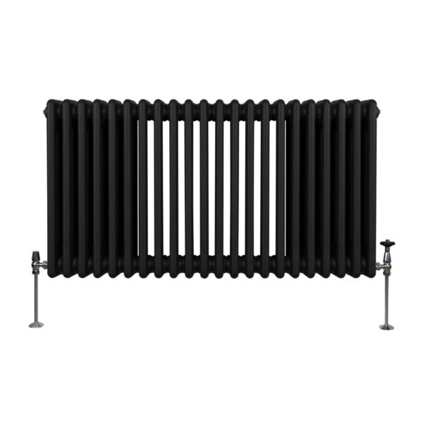 Monstershop Traditioneller 3 Spalten Heizkörper 600 x 1012 mm Schwarz
