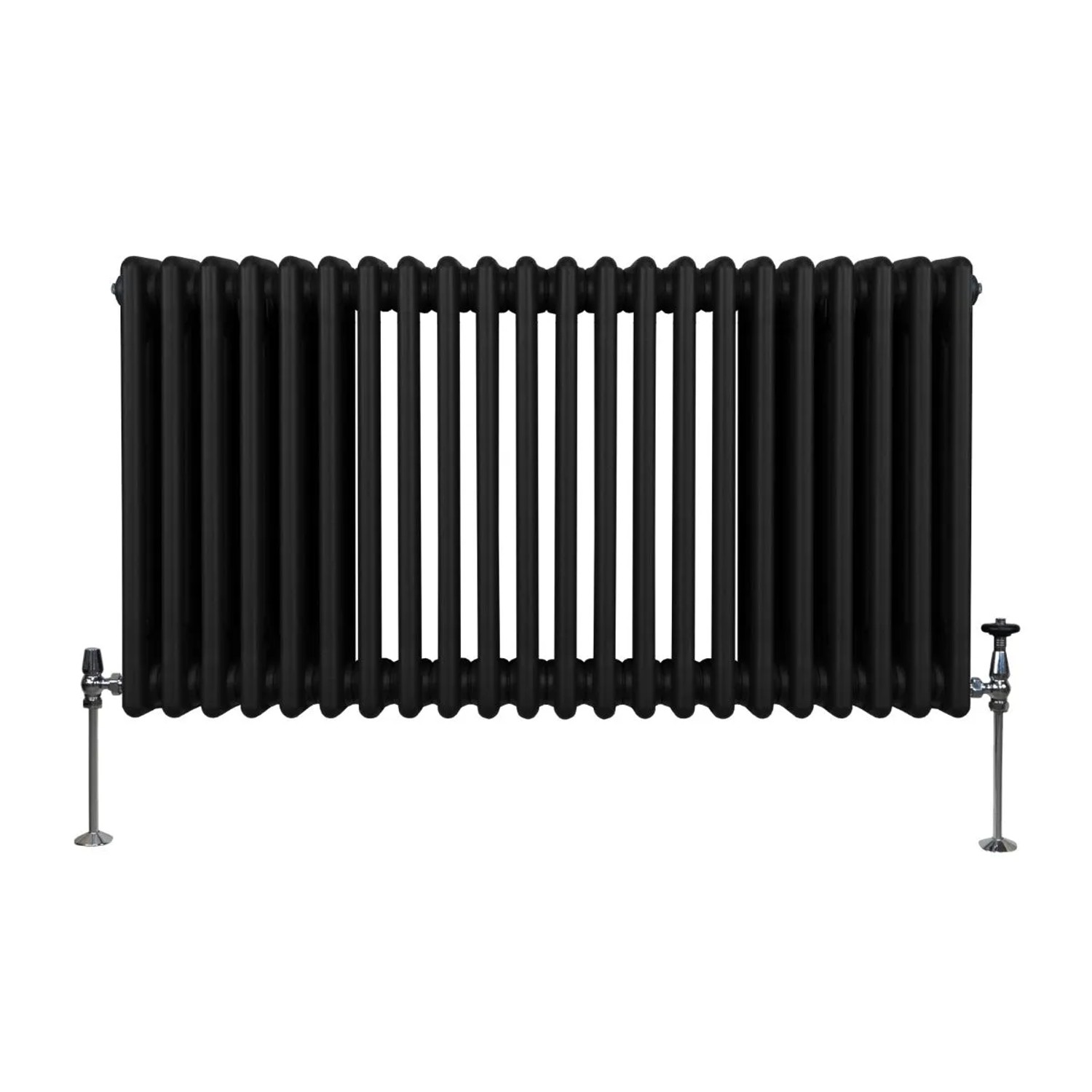Monstershop Traditioneller 3 Spalten Heizkörper 600 x 1012 mm Schwarz