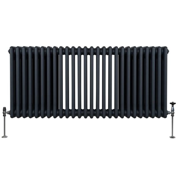 Monstershop Traditioneller 3 Spalten Heizkörper 600 x 1192 mm Anthrazitgrau