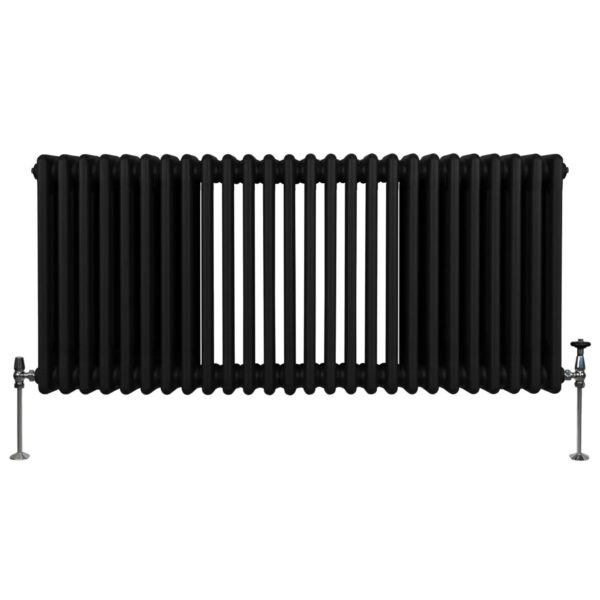 Monstershop Traditioneller 3 Spalten Heizkörper 600 x 1192 mm Schwarz