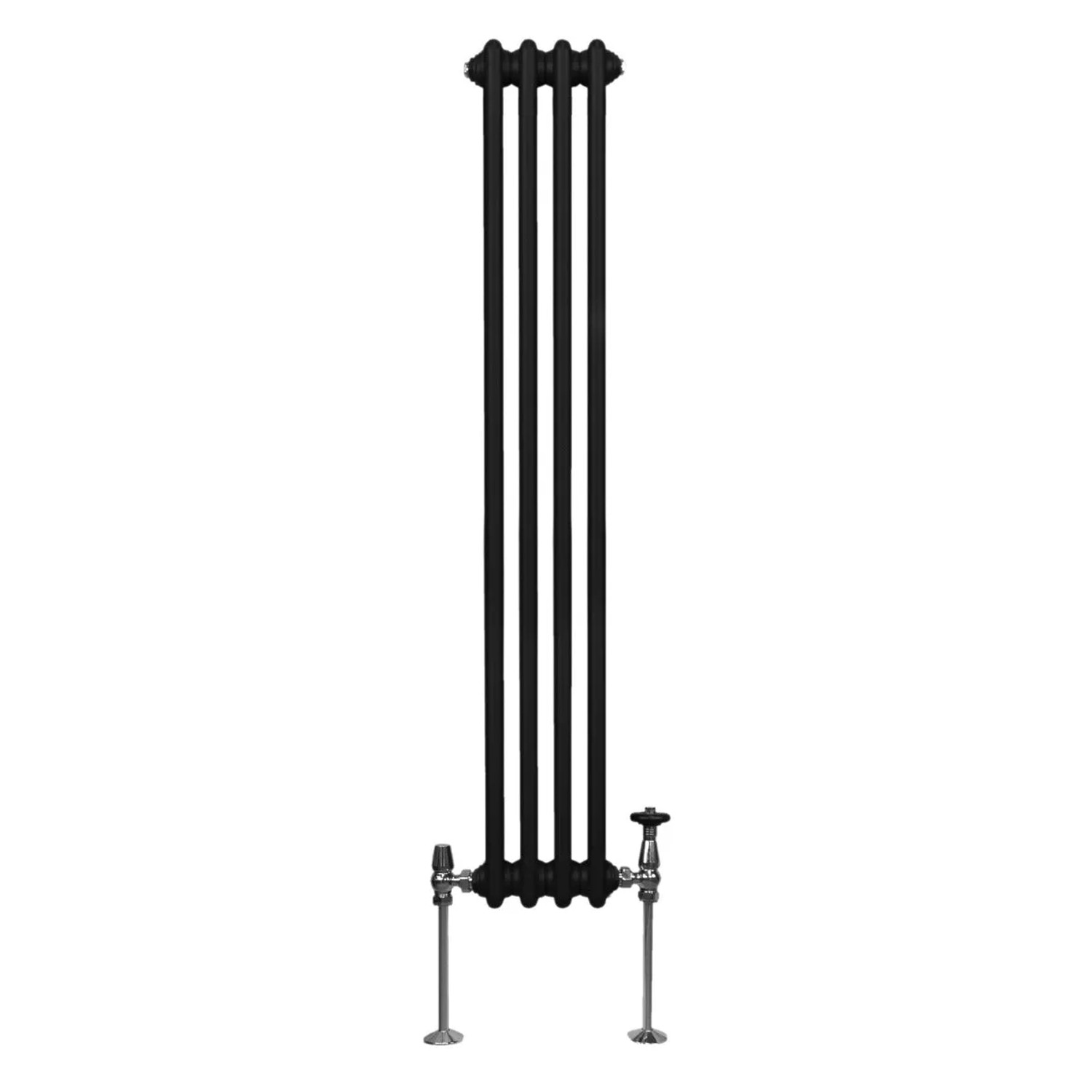 Monstershop Traditioneller 3 Spalten Heizkörper 1500 x 202 mm Schwarz