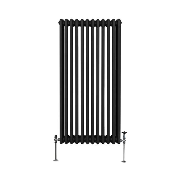 Monstershop Traditioneller 3 Spalten Heizkörper 1500 x 562 mm Schwarz