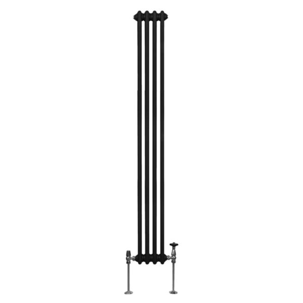 Monstershop Traditioneller 3 Spalten Heizkörper 1800 x 202 mm Schwarz