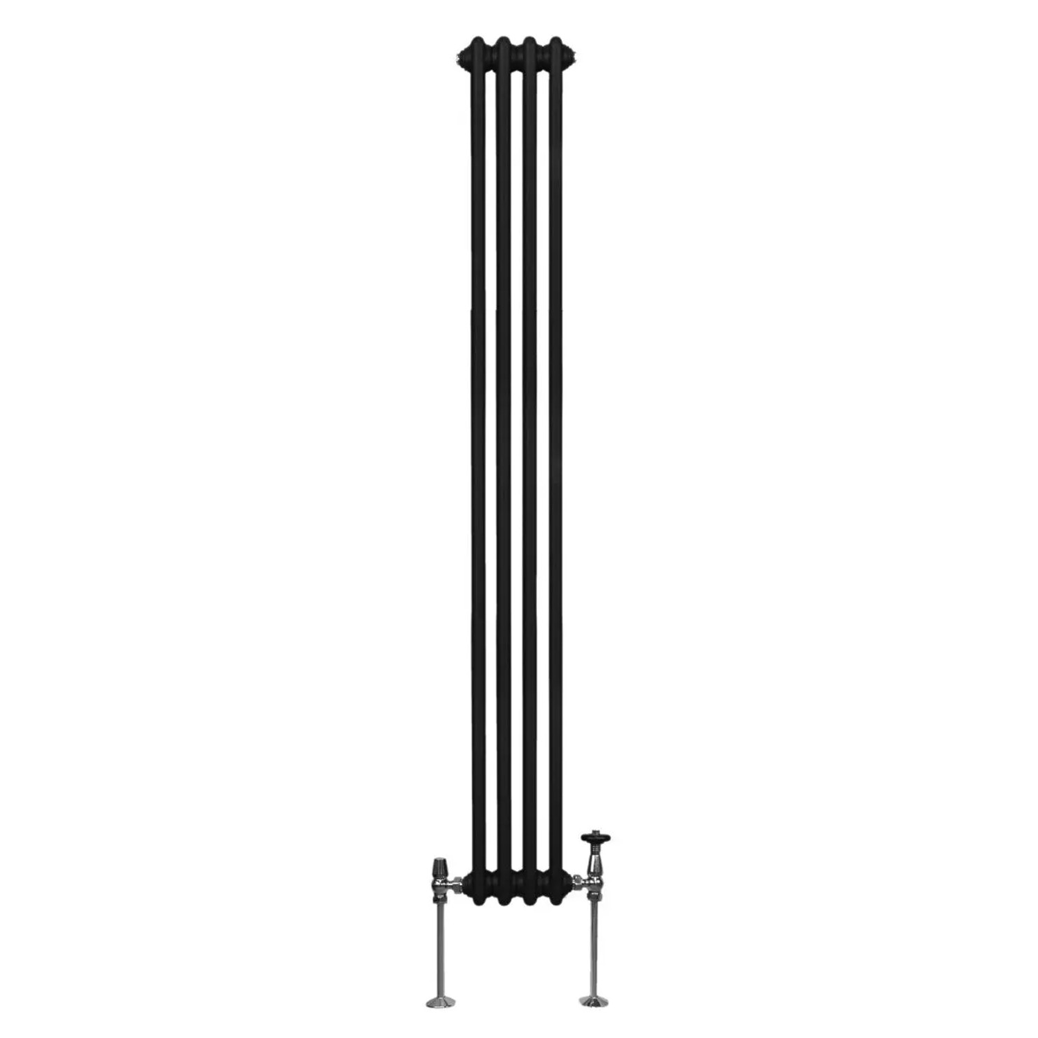 Monstershop Traditioneller 3 Spalten Heizkörper 1800 x 202 mm Schwarz