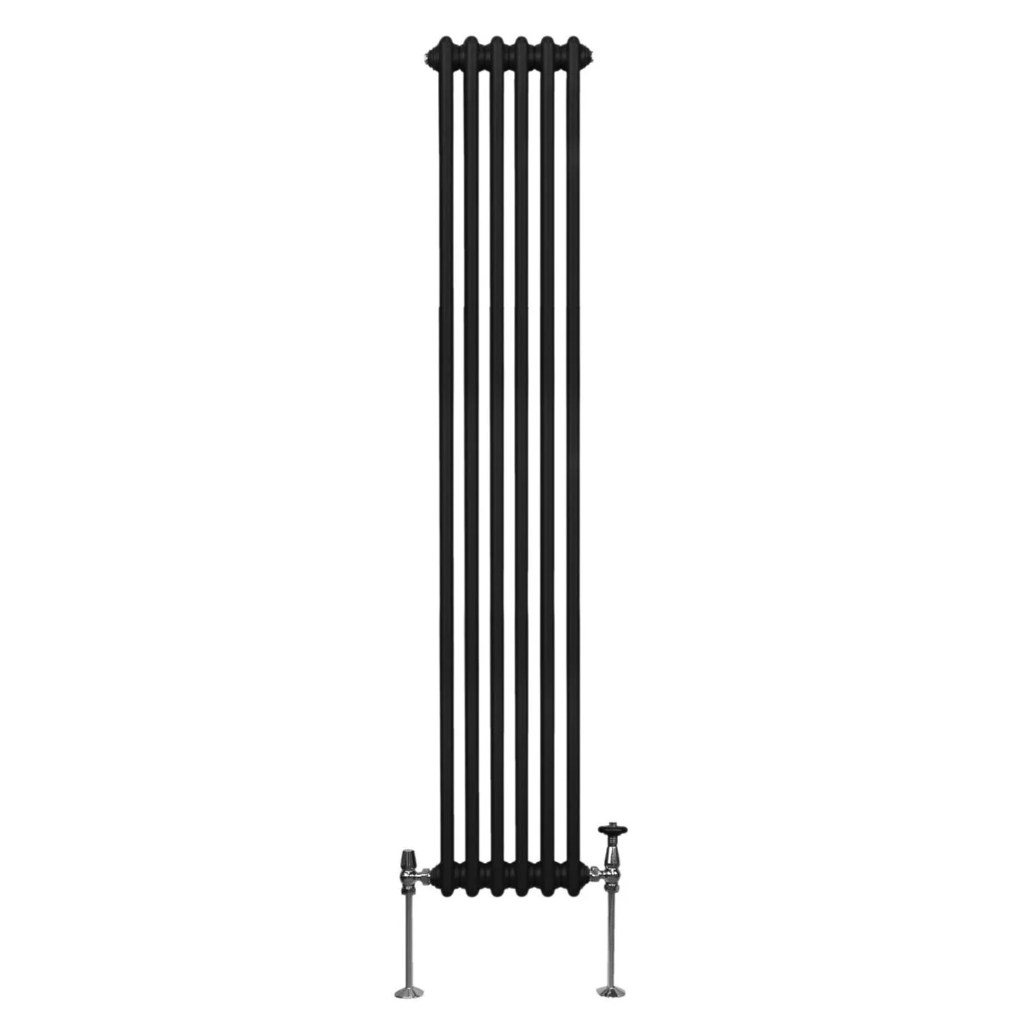 Monstershop Traditioneller 3 Spalten Heizkörper 1800 x 292 mm Schwarz