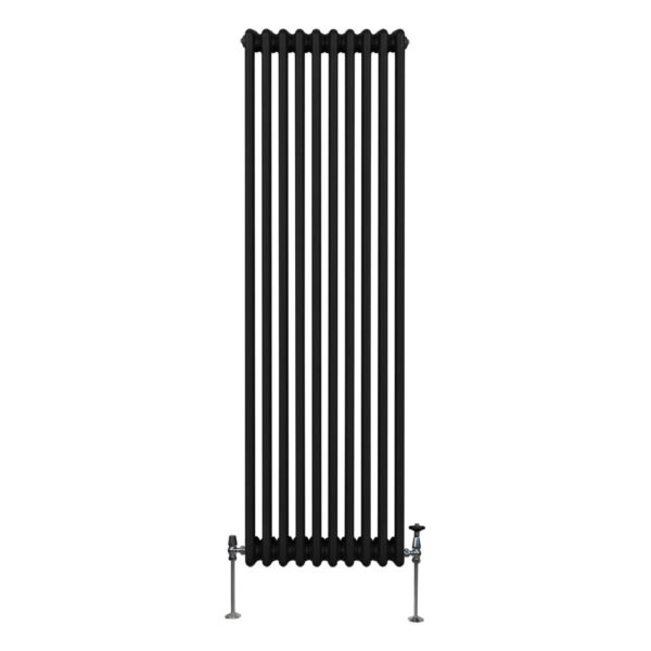 Monstershop Traditioneller 3 Spalten Heizkörper 1800 x 472 mm Schwarz