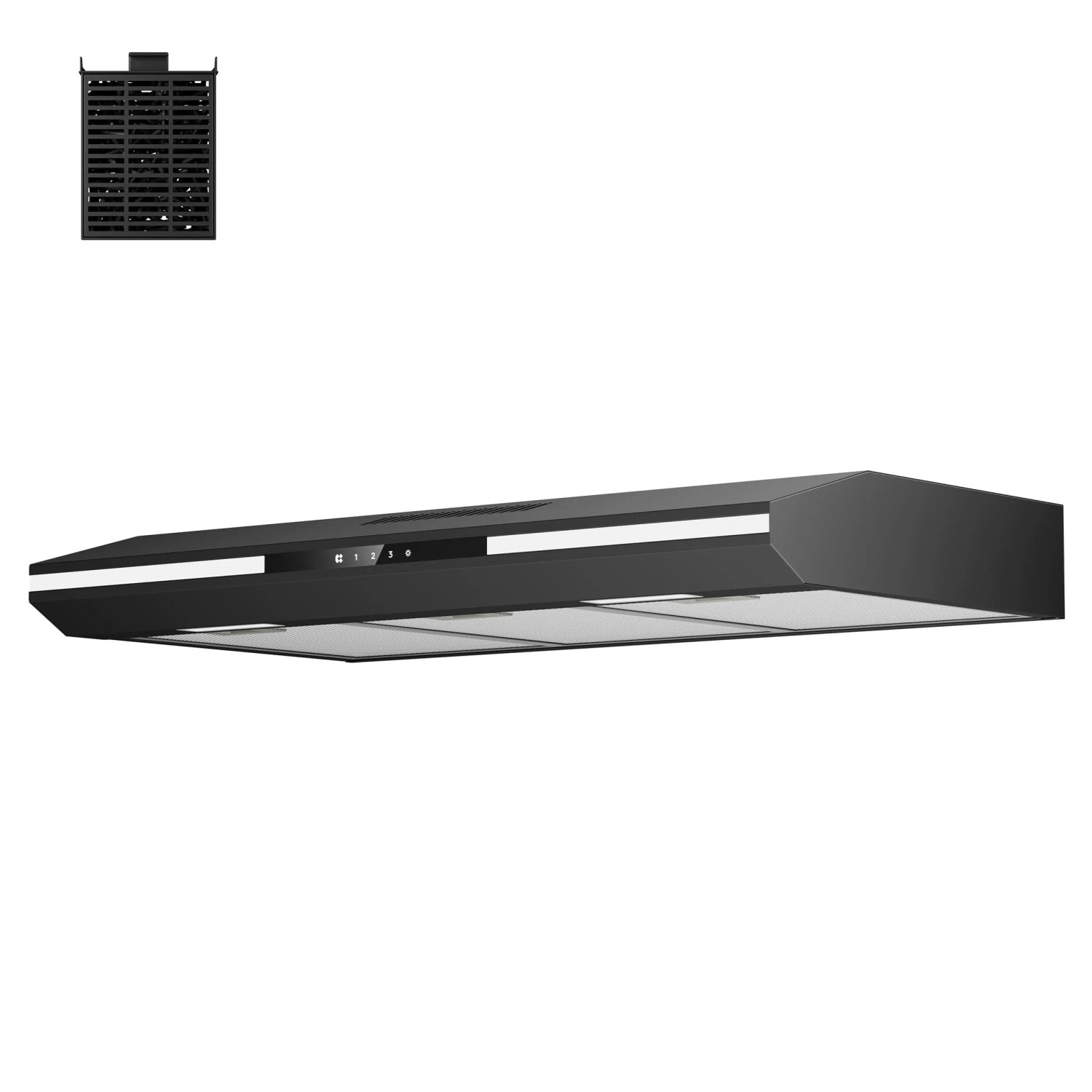 CIARRA Einbau-Dunstabzugshaube 90 cm A+ Unterbauhaube 300 m³/h VM90921B