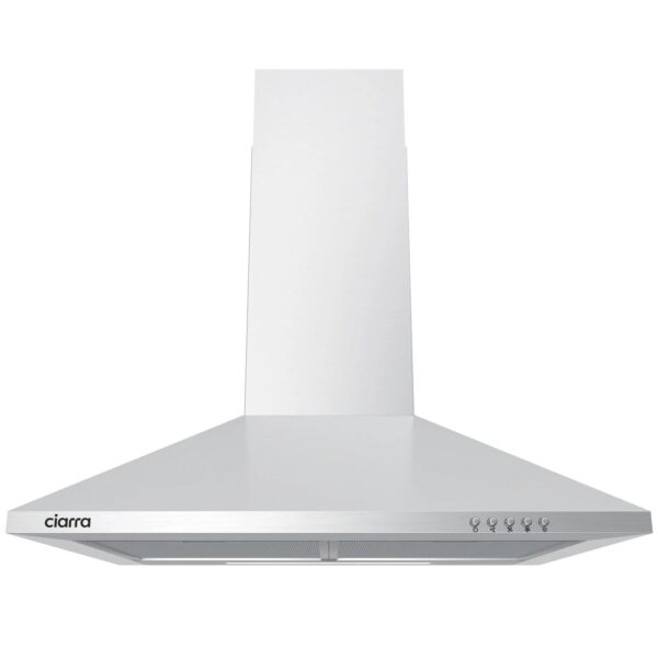 CIARRA Dunstabzugshaube 60cm 370m³/h 3 Stufen Leise Abzugshaube Umluft Abluft CAS6201A