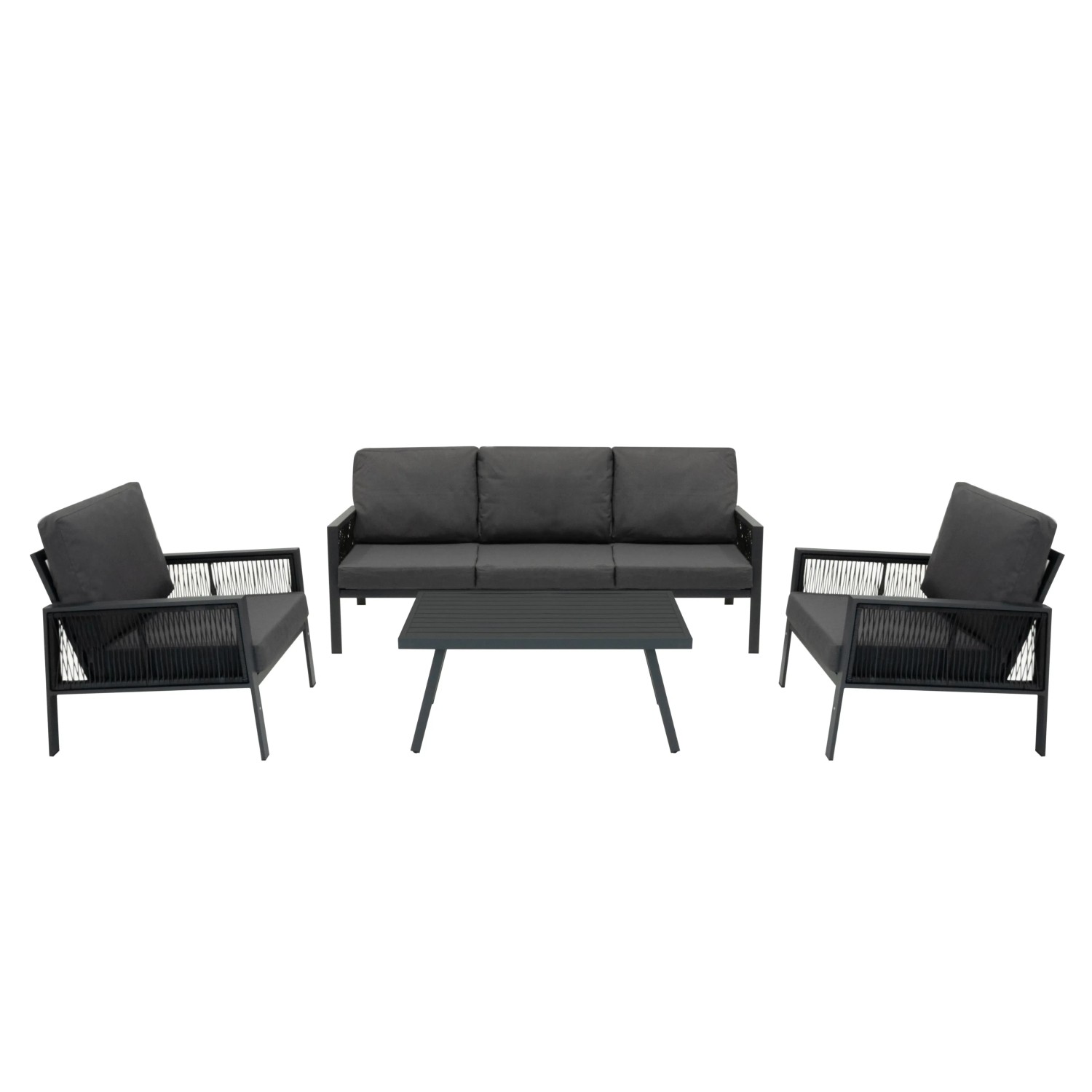 Jardi 4-Teilige Aluminium-Sofagarnitur Anthrazitgrau