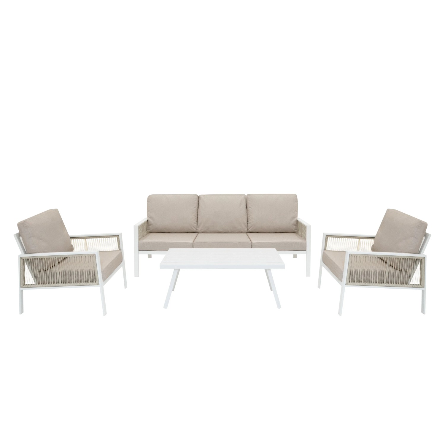 Jardi 4-Teilige Aluminium-Sofagarnitur Weiß
