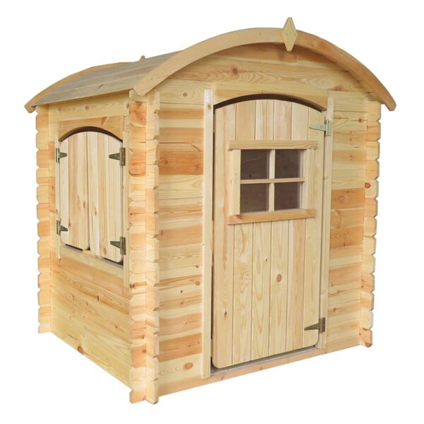 Timbela Kinderspielhaus aus Holz M505-1 1,1 m² ohne Boden und geschwungenes Dach Timbela Kinderspielhaus aus Holz M505-1 1,1 m² ohne Boden und geschwungenes Dach