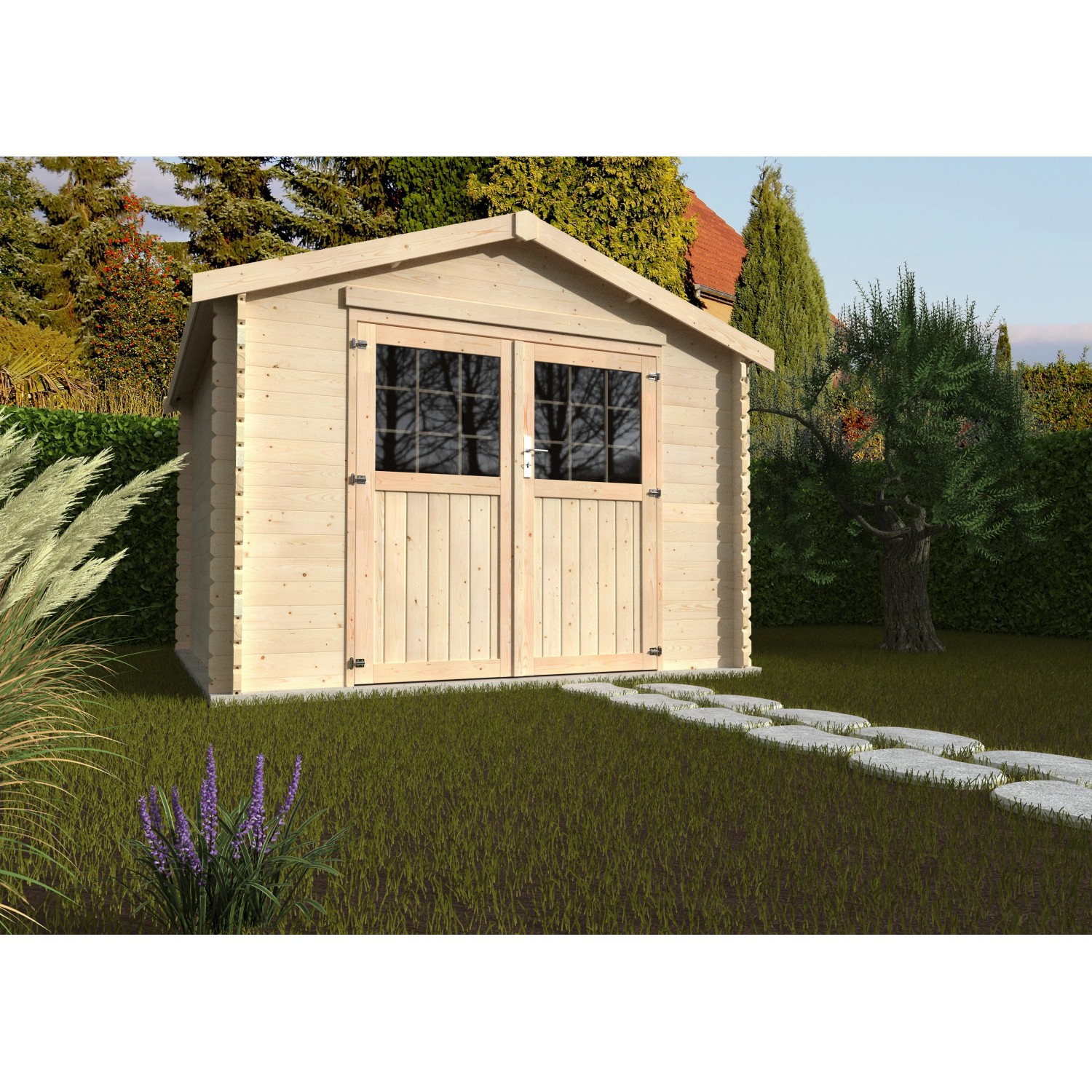 Decor et Jardin Gartenhaus Valodeal Natur 317 cm x 313 cm